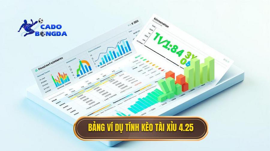 2. Bảng ví dụ tính kèo tài xỉu 4.25